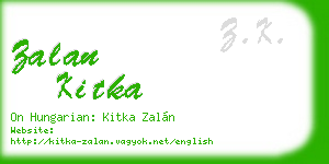 zalan kitka business card